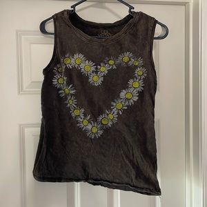 LOL Vintage Flower Heart Design Tank Top